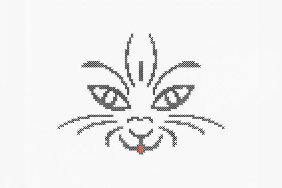 A Cozy Cat Face Cross Stitch for Personalized Gift Magic