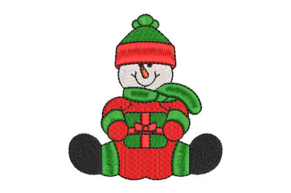 A Festive Snowman Embroidery Design for Holiday Projects