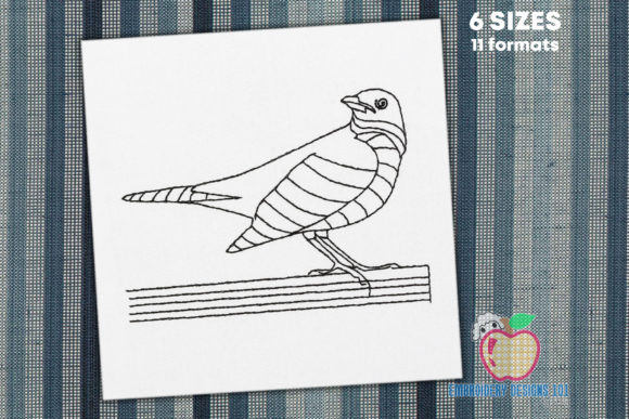 Blackbird Elegance: A Designer's Review of an Outline Embroidery