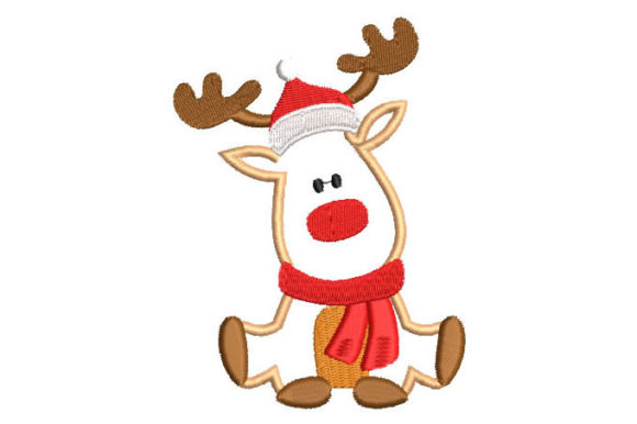 Christmas Reindeer with Scarf Embroidery Design Review