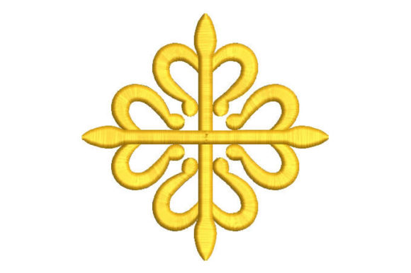 Heraldic Cross Embroidery Design for Personalized Gifts