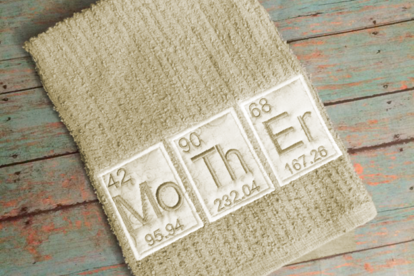 Periodic Table Mother Applique: A Unique Holiday Embroidery Design
