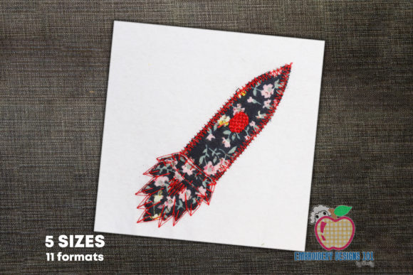 Rocket Launch in Space: Craft Fair Embroidery Review