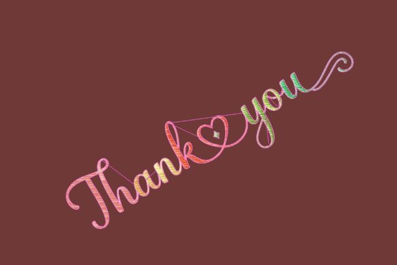 Thank You Lettering: A Warm Embroidered Expression