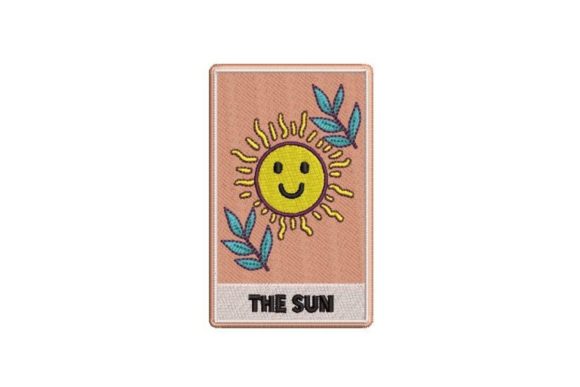 The Sun Tarot Card Embroidery for Boutique Apparel